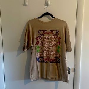 Oversized distressed tshirt “saying nothing says something”